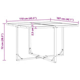 Garden Dining Set 9 pcs Black Steel 3335868