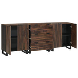 Bathroom Furniture Set with Drawer 3 pcs Brown Engineered Wood 3310053