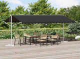 Free Standing Awning 4 x 3 m Polyester Anthracite 42033620