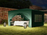 3 x 3m Pop-Up Gazebo Shelter, with Accessories - Dark Green T3398P317803