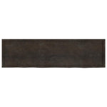 Bathroom Countertop Dark Brown 220x60x cm Treated Solid Wood 3156280