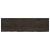 Bathroom Countertop Dark Brown 220x60x cm Treated Solid Wood 3156280