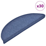 Stair Mats 30 pcs 56x17x3 cm Blue Half Round 3365740