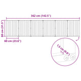 Dog Gate 6 pcs Black 60 x 80 cm Galvanised Steel 892016