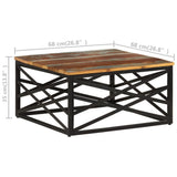 Coffee Table 68x68x35 cm Solid Reclaimed Wood 330075