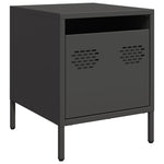 ZNTS Bedside Cabinet Black 35x39x43.5 cm Steel 851244