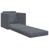 Folding Sofa Bed Dark Grey 74 x 77 x 81 cm Velvet 42030487