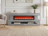 Electric Fireplace Grey Sonoma 150 x 21 x 77 cm Engineered wood 8020837