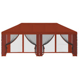 Gazebo Cover with Sidewalls 6 x 3 m Terracotta Polyester 190 900413