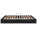 Storage Bed with Mattress Black 160 x 200 cm Faux leather 3369953