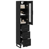 Highboard Black Oak 34.5 x 34 x 180 cm Engineered Wood 3416225