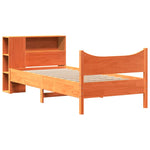 ZNTS Bed Frame without Mattress Wax Brown 100x200 cm Solid Wood Pine 3323316