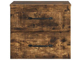 Wall-Mounted Bedside Cabinet Smoked Oak 34.5 x 33 x 40 cm 899325