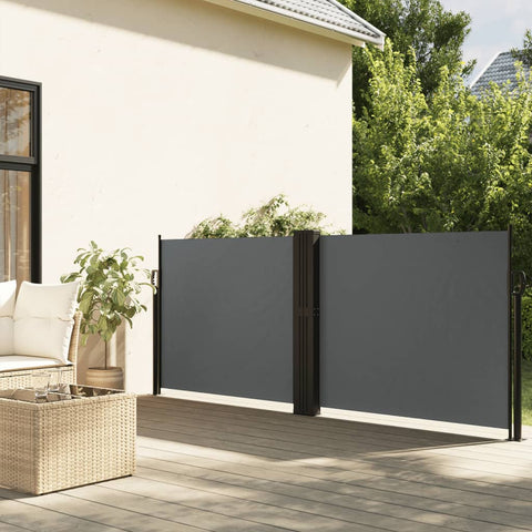 ZNTS Retractable Side Awning Anthracite 140x1000 cm 4004718