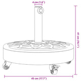 Parasol Base with Wheels for 38 / 48 mm Poles 27 kg Round 4007976