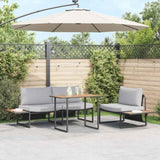 Garden Dining Set 3 pcs Light grey Steel 3335889