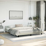 Bed Frame without Mattress Light Grey California King Velvet 347612
