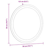 LED Bathroom Mirror Transparent 50 cm Tempered Glass 42045846