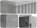 Desk with Door Concrete Grey 142.5 x 50 x 75 cm Engineered Wood 3414597