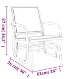 Garden Glider Chairs 2 pcs Brown 61x76x87 cm Textilene&Steel 362713