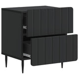 Bedside Cabinet 2 pcs Black 43 x 34.5 x 49.5 cm Engineered Wood 894298