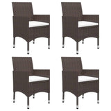 Garden Dining Set Brown and Cream 3095888
