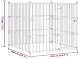 Outdoor Dog Kennel 150x150x185 cm 145761