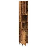 Bathroom Cabinet Old Wood 30x30x190 cm Engineered Wood 857196
