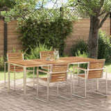 Dining Table 200x90x75 cm Solid Teak Wood and Stainless Steel 42006192