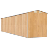 Garden Shed Light Brown 192x938x223 cm Galvanised Steel 3147480