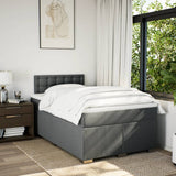 Box Spring Bed with Mattress Dark Grey 120x190 cm Fabric 3285842