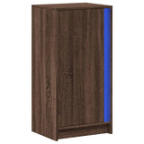 Sideboard with LED Brown Oak 42.5x34x85 cm Engineered Wood 852144