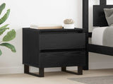 Bedside Cabinet 2 pcs Black Oak 40 x 35 x 50 cm Engineered Wood 881919