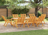 Garden Dining Set 9 pcs Brown Solid Acacia Wood 3154126
