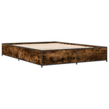 Bed Frame without Mattress Smoked Oak 120x190 cm Small Double 3279864