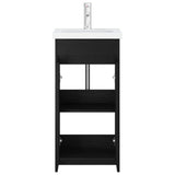 Bathroom Vanity with Sink Black Oak 42 x 40 x 84.5 cm 890769