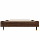 Bed Frame without Mattress Brown Oak 75x190 cm Small Single Engineered Wood 832212