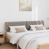 Upholstered Headboard Taupe 180 cm Solid Pine Wood 879162