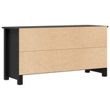 TV Cabinet Black 103x36.5x52 cm Solid Wood Pine 814593