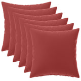 Cushion with Pillow HEERLEN 6 pcs Wine Red Polyester 926681