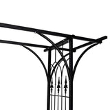 Garden Arch Black Iron 200 x 52 x 204 cm Durable Garden Arch 40778