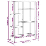 Book Shelf 80x30x120 cm Steel and Engineered Wood 336358