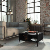 805987 Coffee Table Black 60x60x30 cm Engineered Wood