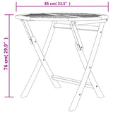 Garden Dining Set Teak Solid Teak Wood Medium Foldable 3155023