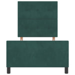 ZNTS Bed Frame Dark Green 90x200 cm Velvet 3344918