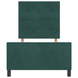 ZNTS Bed Frame Dark Green 90x200 cm Velvet 3344918