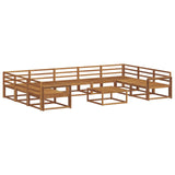 Outdoor Sofa Set 10 pcs Natural Solid Acacia Wood 3368207