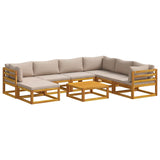 Sofa Set 8 pcs Natural Solid Acacia Wood 3417229