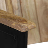 2-Seater Bench Solid Mango Wood and Steel 244954
