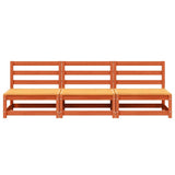 Garden Sofas Armless 3 pcs Wax Brown 70x70x67 cm Solid Wood Pine 837932
